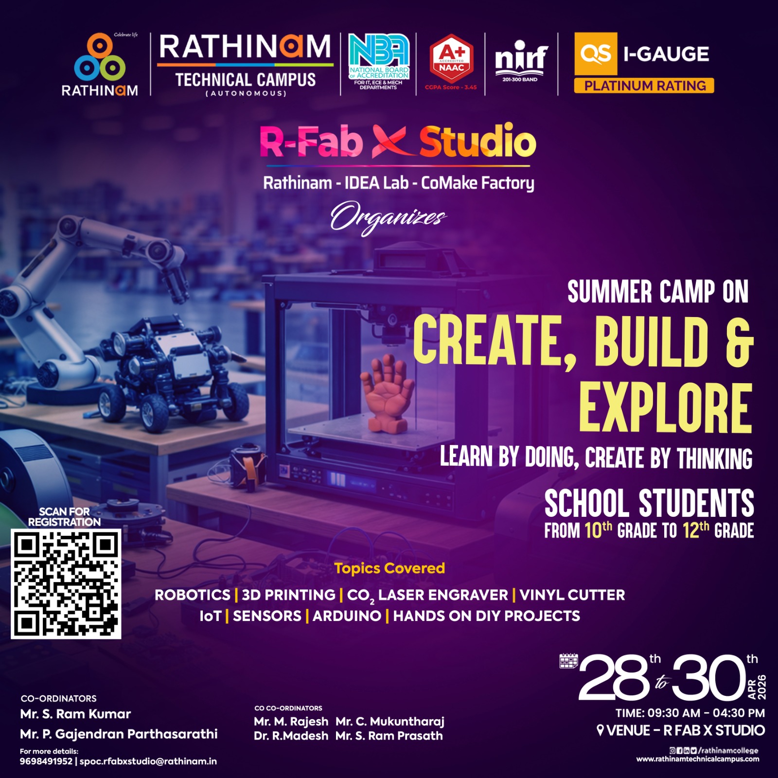 Create, Build & Explore 2026 Workshop Poster 